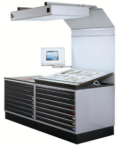 Proof Viewing Station
Model 30.204 with Side Chest and Transparency Viewer